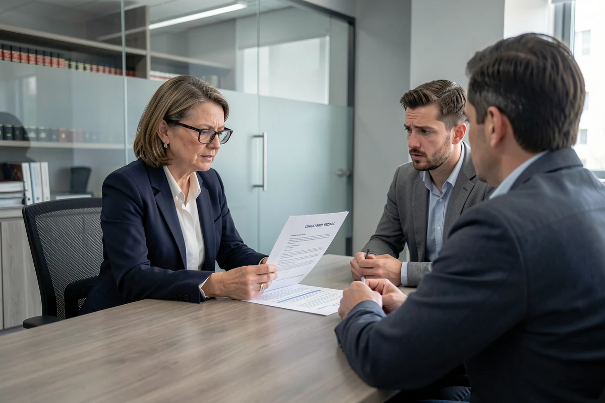 Avocate spécialisée en droit immobilier conseillant un bailleur sur la procédure de loyers impayés