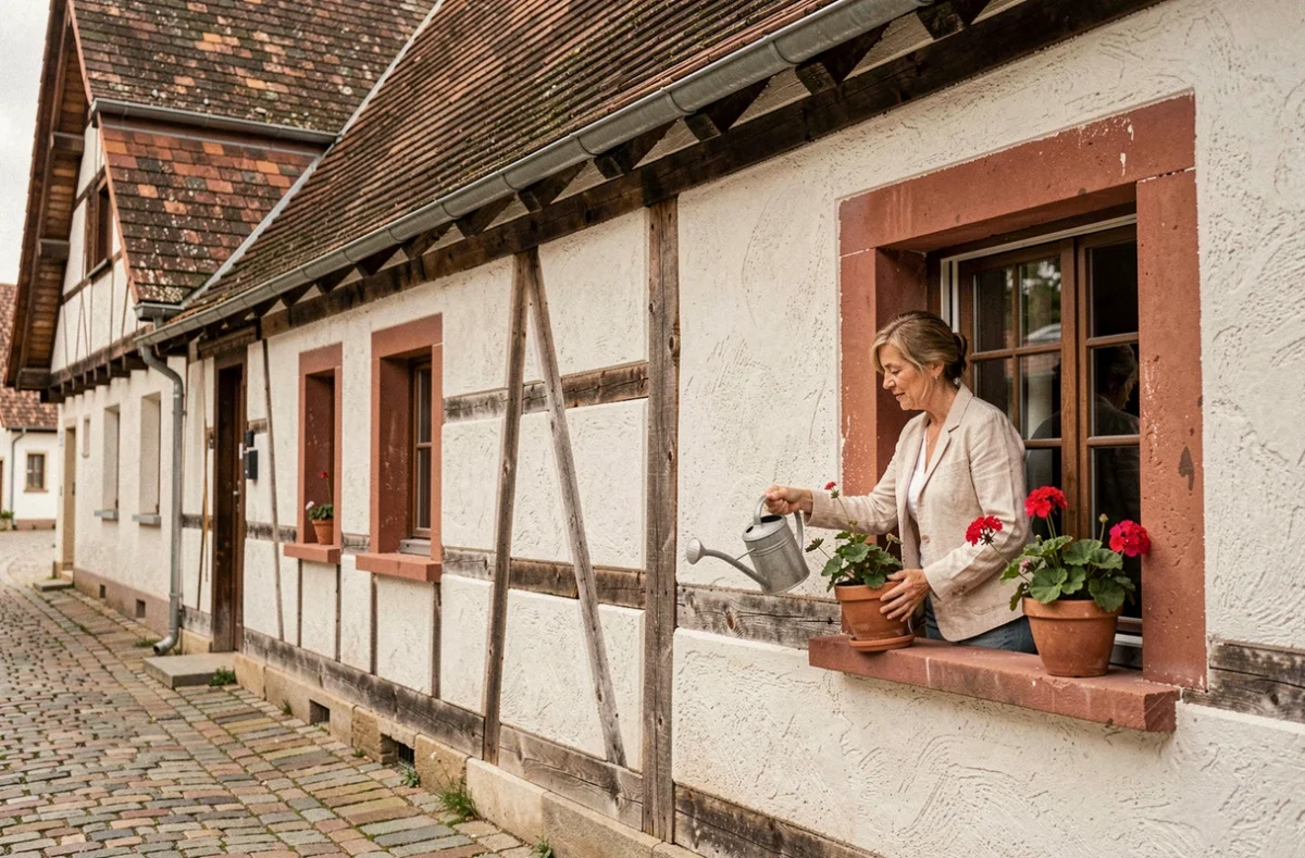 Maison individuelle de style alsacien traditionnelle construite par Maisons Hanau dans le Bas-Rhin avec colombages et toit en tuiles